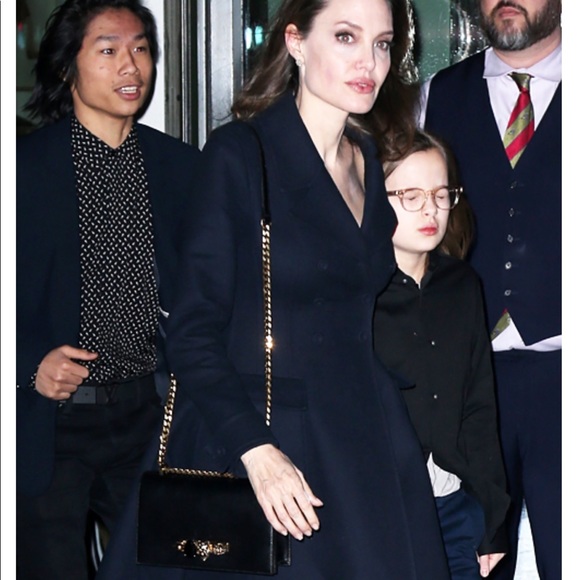 SOLD! Alexander McQueen Black Croc Jeweled Satchel - Picture 9 of 9